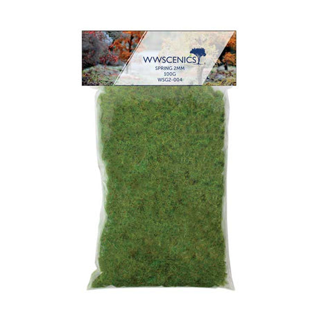 Static Grass 3/32"  2mm Fibers -- Spring 3.5oz  100g