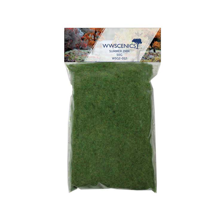 Static Grass 3/32"  2mm Fibers -- Summer 1.8oz  50g