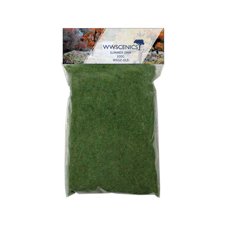 Static Grass 3/32"  2mm Fibers -- Summer 3.5oz  100g