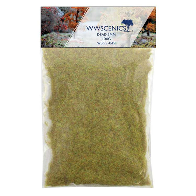 Static Grass 3/32"  2mm Fibers -- Dead 3.5oz  100g