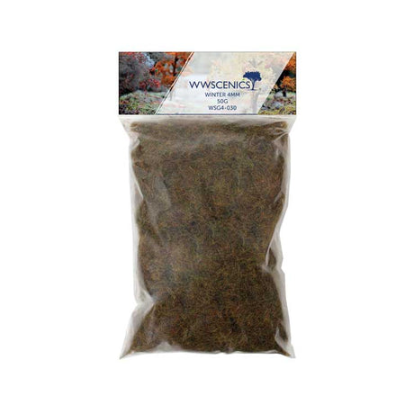 Static Grass 5/32"  4mm Fibers -- Winter 1.8oz  50g