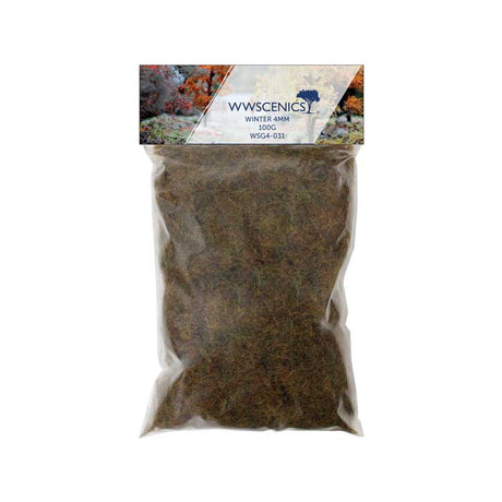 Static Grass 5/32"  4mm Fibers -- Winter 3.5oz  100g