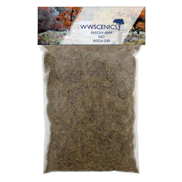 Static Grass 3/16" 4mm -- Patchy 1.8oz  50g