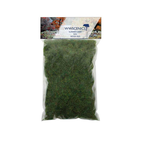 Static Grass 1/4"  6mm Fibers -- Summer 1.8oz  50g