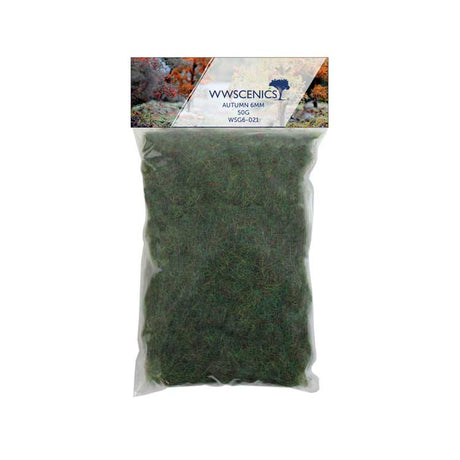 Static Grass 1/4"  6mm Fibers -- Autumn 1.8oz  50g