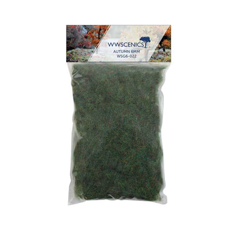 Static Grass 1/4"  6mm Fibers -- Autumn 3.5oz  100g