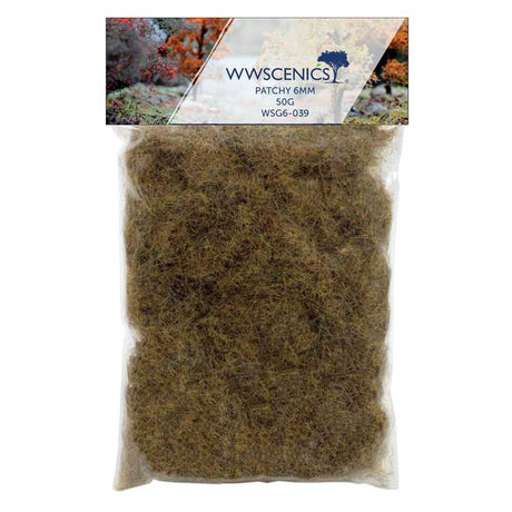 Static Grass 1/4" 6mm -- Patchy 1.8oz  50g
