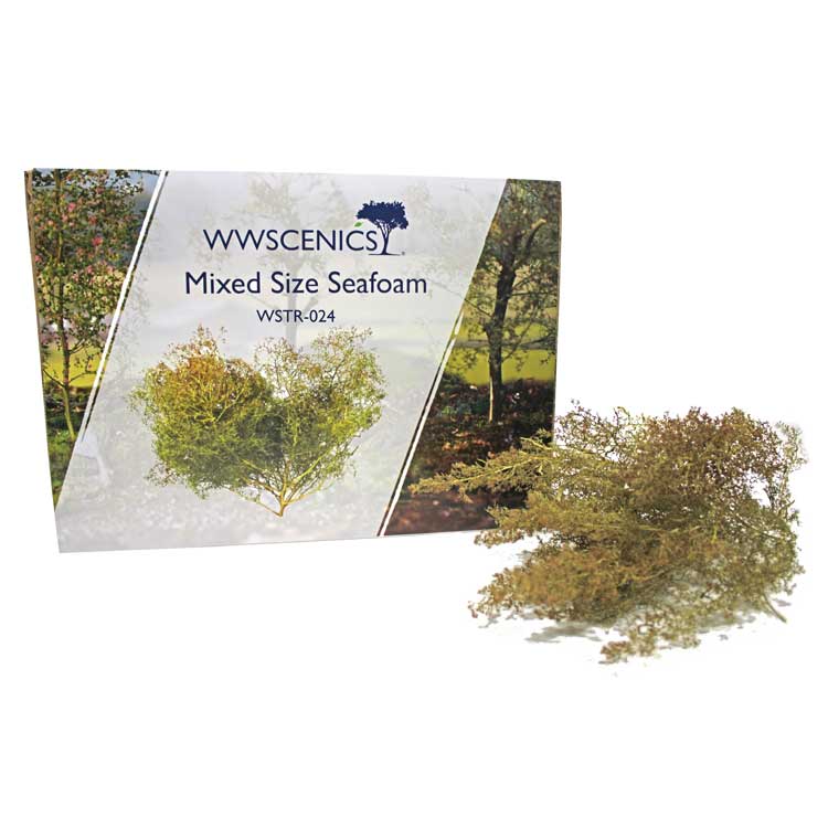 Seafoam Natural Armatures Trees Box Kit -- Mixed Sizes plus 4 Foliage Colors