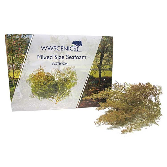 Seafoam Natural Armatures Trees Box Kit -- Mixed Sizes plus 4 Foliage Colors