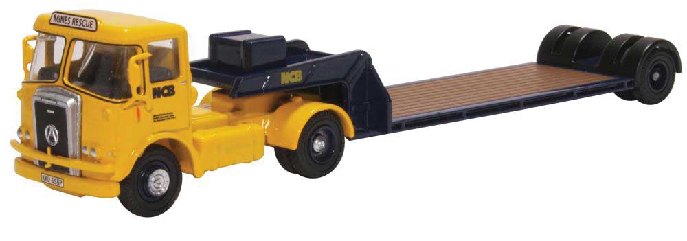 Atkinson Borderer Tractor with Lowboy Trailer - Assembled -- NCB Mines Rescue (yellow, black)