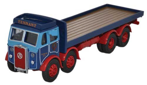 Atkinson 8-Wheel Flatbed Truck - Assembled -- Tennant Transport (blue, red)