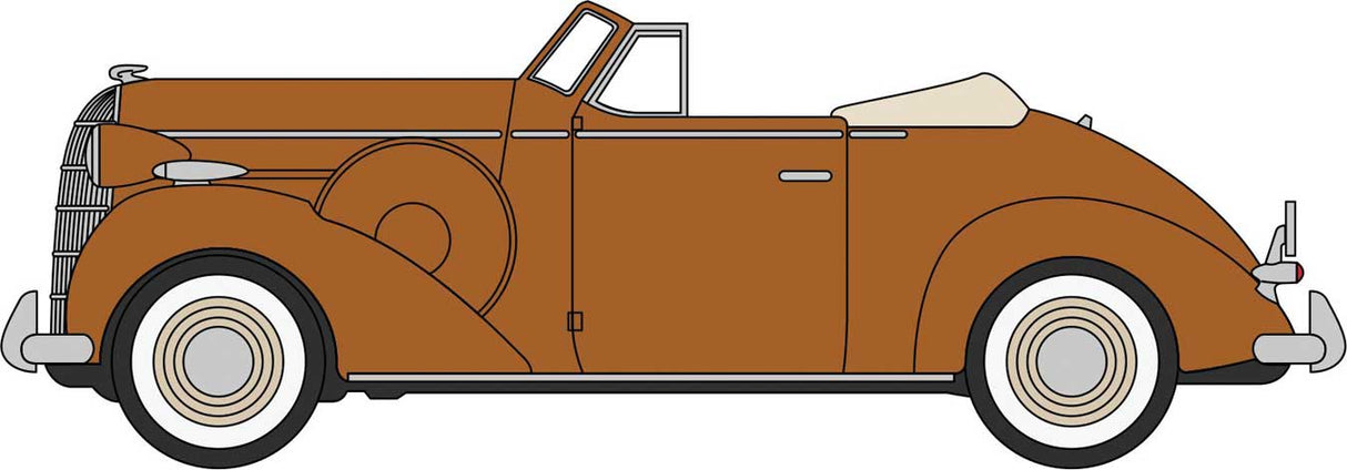 1936 Buick Special Convertible - Assembled -- Top Down (metallic brown)