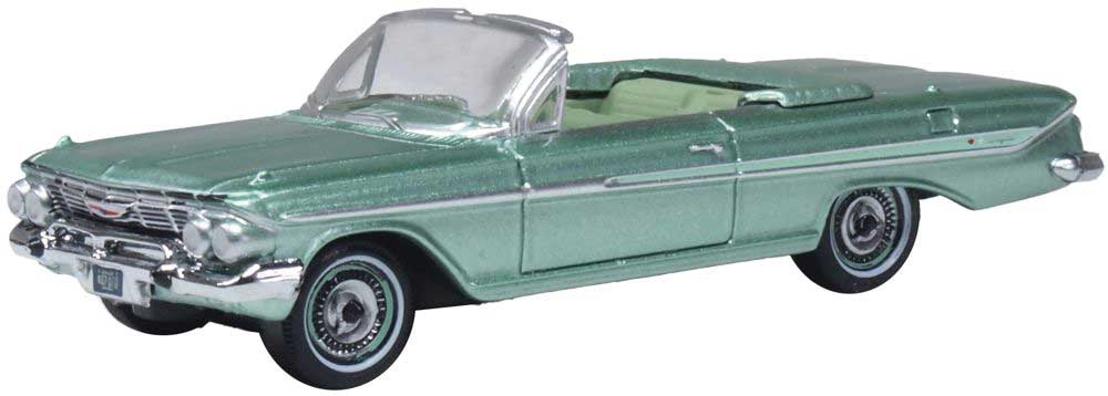1961 Chevy Impala Convertible - Assembled -- Top Down (Arbor Green)