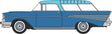1957 Chevrolet Nomad 2 Door Station Wagon - Assembled -- Larkspur Blue, Harbor Blue