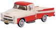 1957 Dodge D100 Sweptside Pick Up Truck - Assembled -- Tropical Coral, Ivory