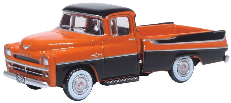 1957 Dodge D100 Sweptside Pick Up Truck - Assembled -- Omaha Orange, Jewel Black