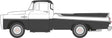 1957 Dodge D100 Sweptside Pick Up Truck - Assembled -- Metallic Charcoal, Glacier White