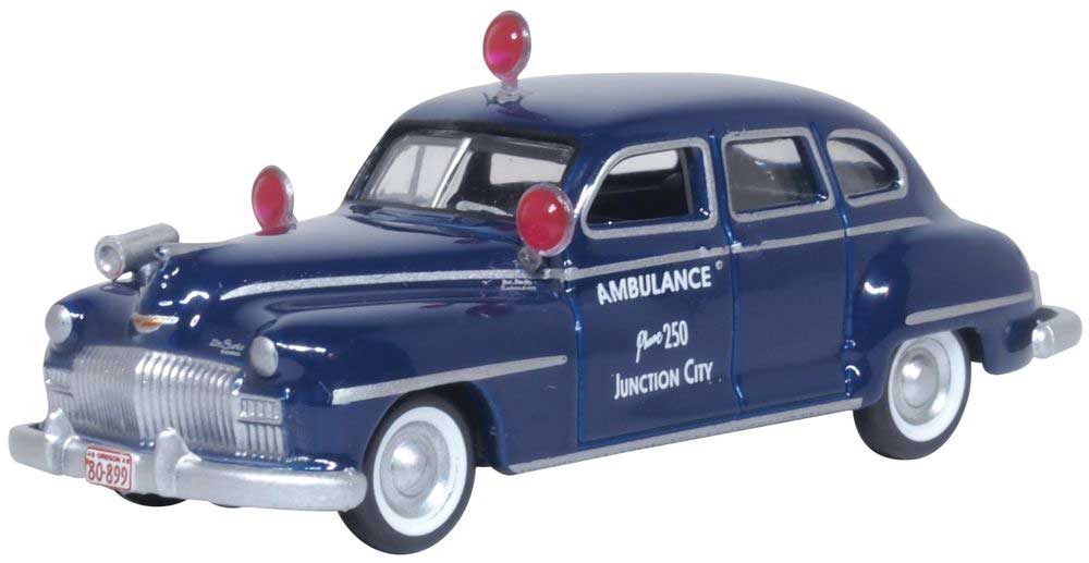 1946-1948 Desoto Suburban Sedan - Assembled -- Junction City Ambulance (blue)
