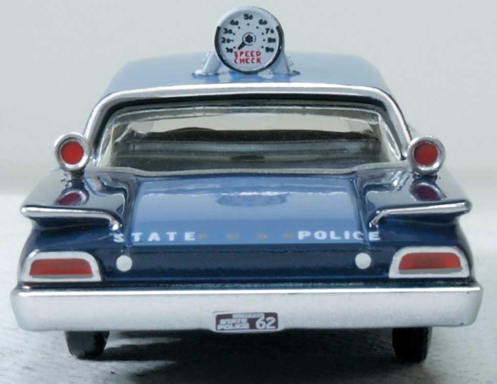 1960 Ford Fairlane 500 Town Sedan - Assembled -- Massachusetts State Police Radar Car (black, blue)-2