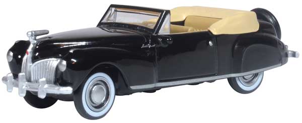 1941 Lincoln Continental Convertible - Assembled -- Top Down (black, tan)-1