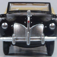 1941 Lincoln Continental Convertible - Assembled -- Top Down (black, tan)