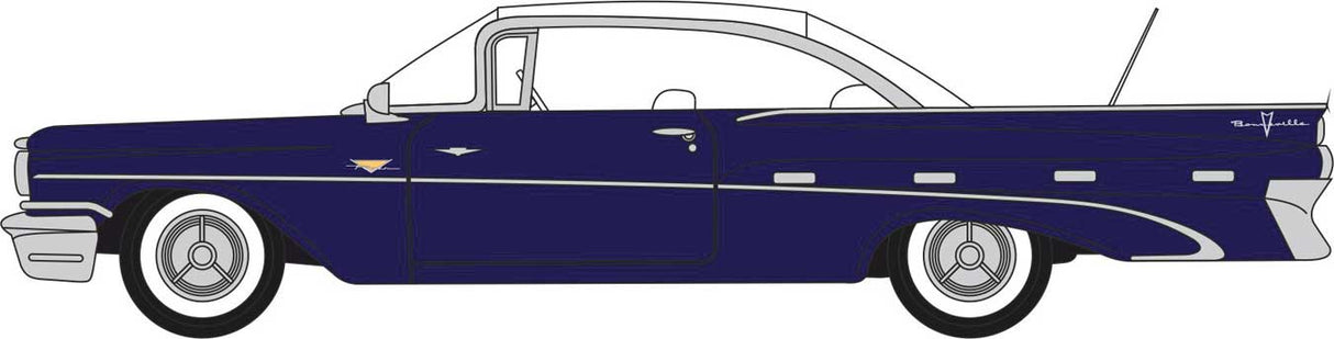 1959 Pontiac Bonneville - Assembled -- Metallic Concorde Blue, White