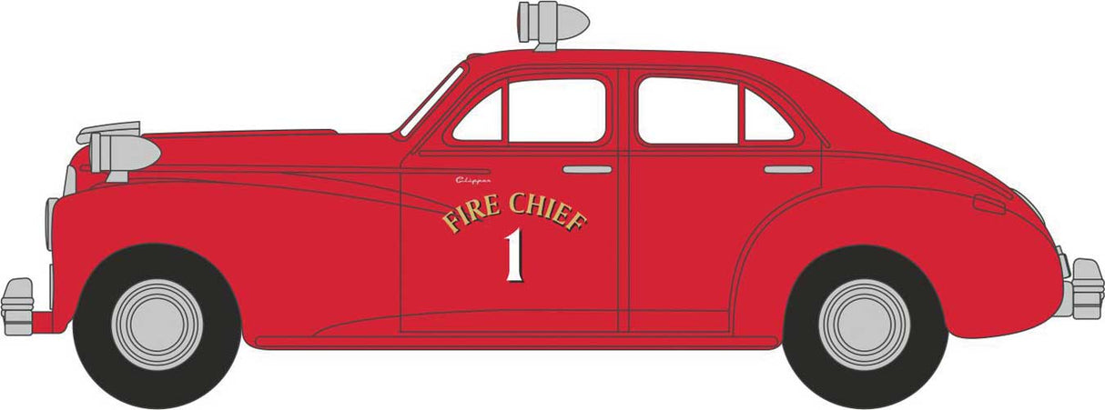 1942 Packard Clipper Custom Touring Sedan - Assembled -- Fire Chief (red)