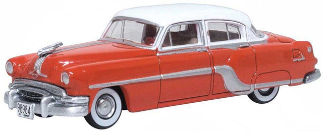 1954 Pontiac Chieftain 4-Door Sedan - Assembled -- Coral Red, Winter White