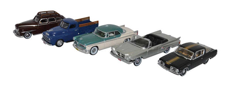 Chrysler Centenary 5-Vehicle Set - Assembled -- 1946 DeSoto, 1948 B-1B Pickup, 1955 New Yorker, 1961 300, 1965 Barracuda-1