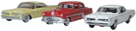 Pontiac 100th Anniversary Set - Assembled -- 1 Each: Rocket 88, Bonneville Coupe, GTO