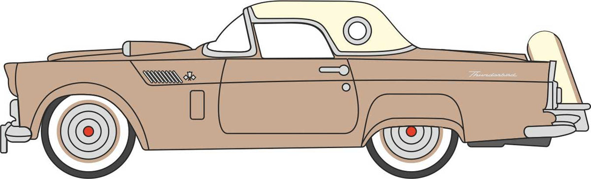 1956 Ford Thunderbird - Assembled -- Buckskin Tan, Cream