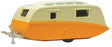 Caravan Travel Trailer - Assembled -- Orange, Cream