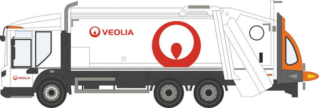 Dennis Eagle Olympus Refuse Collection Vehicle (RCV) - Assembled -- Veolia (white, red)-1