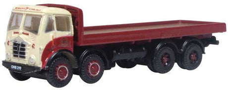 Foden FG 8 Wheel Flatbed Platform Truck - Assembled -- Robsons Of Carlisle (red, cream)