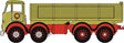 Foden FG Dray Dump Truck - Assembled -- Keirby & Perry (olive, red)