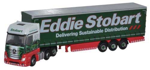 Mercedes-Benz Actros MP4 GSC with Side Curtain Trailer - Assembled -- Eddie Stobart (green, white, red)