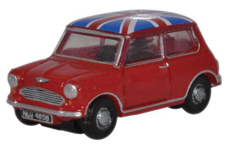 Austin Mini - Assembled -- Red w/Union Jack Roof