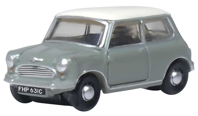 1959 Austin Mini - Assembled -- Tweed Gray, Old English White