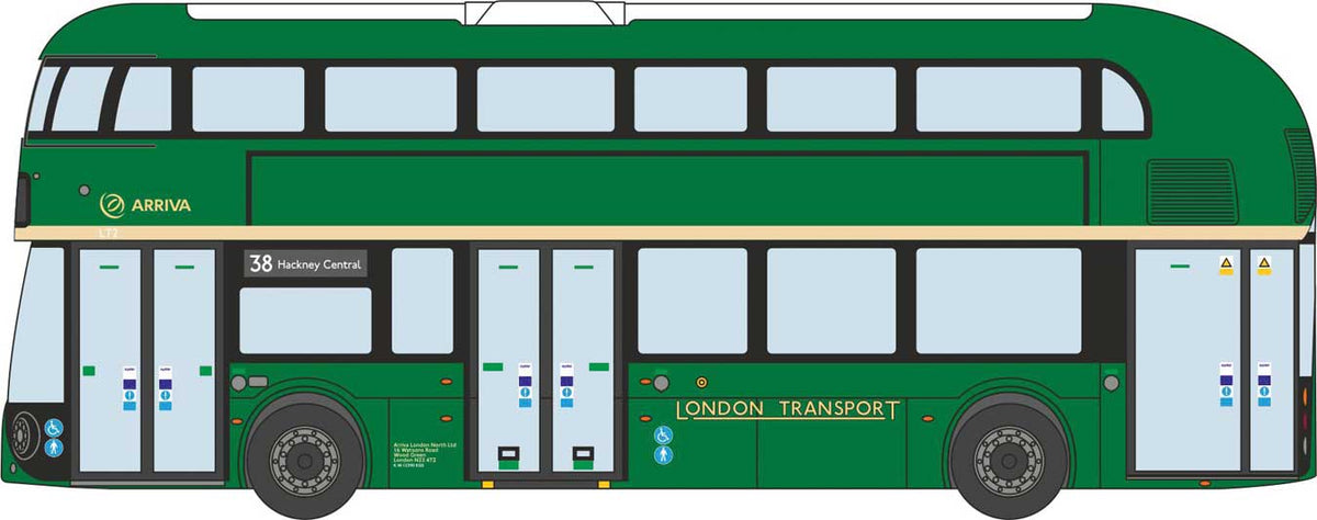 2013 New Routemaster Bus - Assembled -- Arriva/London Transport (green)