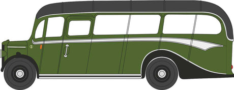 1939 Bedford OB Bus Coach - Assembled -- Connemara Bus (green, black, white)
