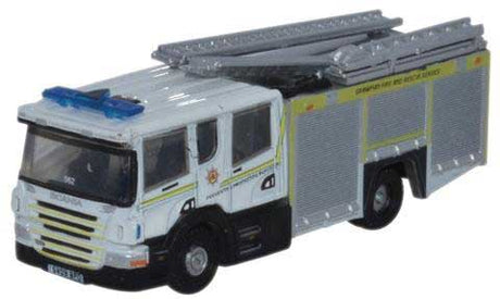 Scania Fire Pumper - Assembled -- Grampian Fire and Rescue (white, silver, yellow, black)
