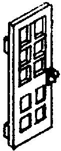 Windows -- Tall Door w/Window 6-Lite