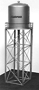 Utility Water Tower -- 2 x 2 x 15"  5.08 x 5.08 x 38.1cm