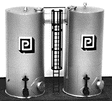 Side-By-Side Vertical Tanks -- Kit - 3"  7.62cm Tall, 1-1/2"  3.81cm Diameter