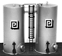 Side-By-Side Vertical Tanks -- Kit - 3"  7.62cm Tall, 1-1/2"  3.81cm Diameter