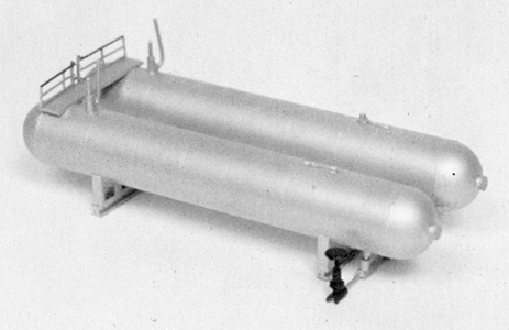 Twin Horizontal Propane Tanks -- Kit - 3/4" 1.9cm Diameter; 5" 12.7cm Long