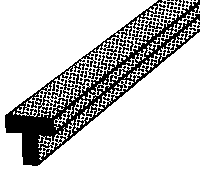 ABS Tee -- 3/64 x 10"  .1 x 25.4cm pkg(10)