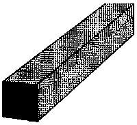 ABS Rod -- 1/8 x 1/8 x 15"  .3 x .3 x 38.1cm pkg(5)