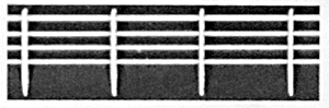 4-Bar Horizontal Fence -- Brass 9-1/2"