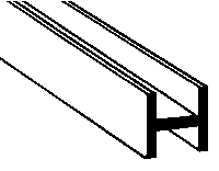 Styrene Structural Shapes - H-Columns -- 1/16 x 10" pkg(10)